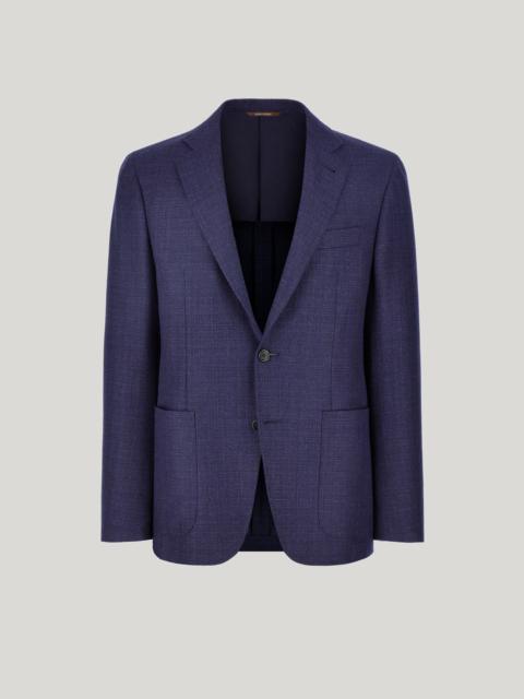 Canali KEI BLUE MODERN FIT JACKET IN PURE WOOL