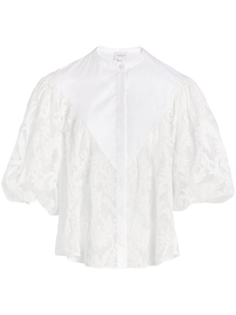 GIAMBATTISTA VALLI embroidered lace blouse
