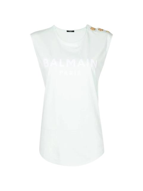 logo-print sleeveless T-shirt