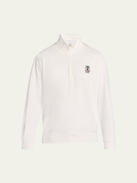 Brunello Cucinelli Men's Cotton-Blend Quarter-Zip Sweatshirt