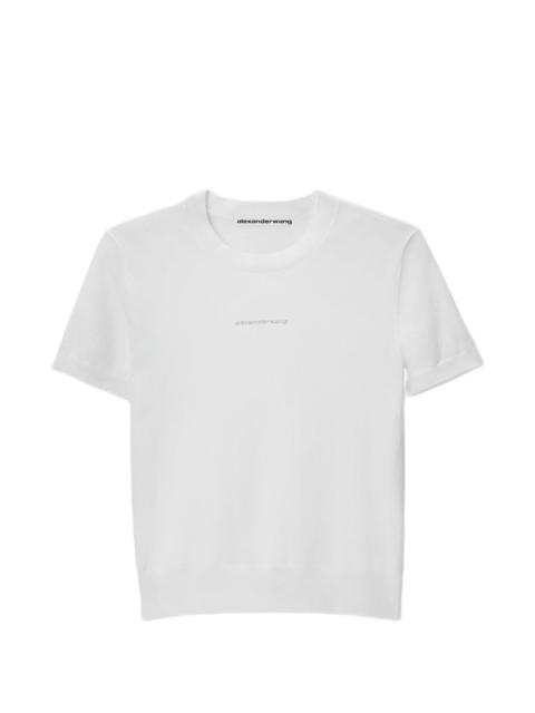 Alexander Wang crystal logo crewneck T-shirt