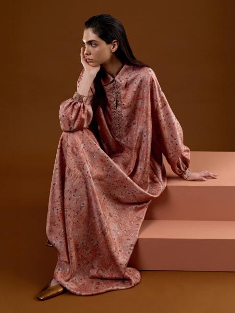 Max Mara PECORA Printed twill kaftan dress - CORAL