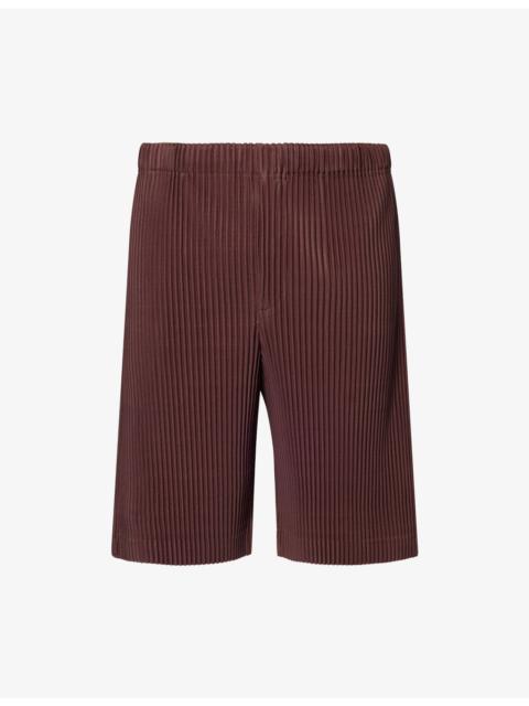 ISSEY MIYAKE Color Pleats Drawstring Knitted Shorts
