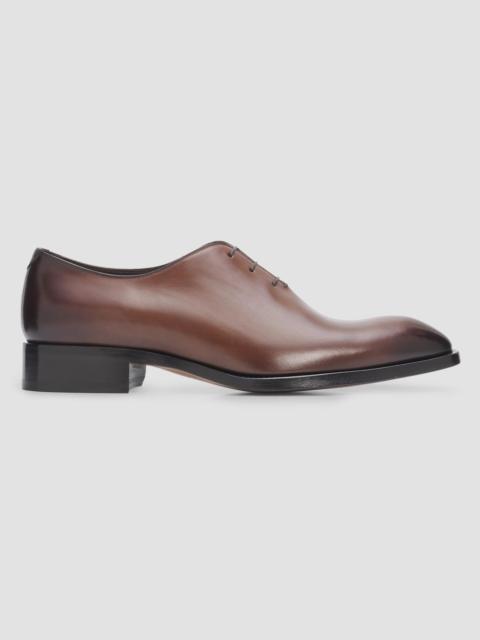 TOM FORD Men's Vincent Burnished Leather Lace-Up Oxfords - Cigar