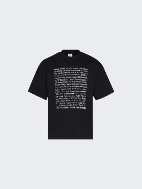 VETEMENTS Fuck Everything Tee Washed-out Black