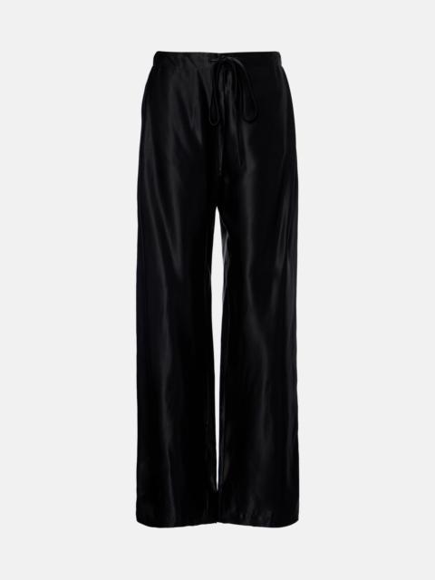 KHAITE Rohen satin wide-leg pants