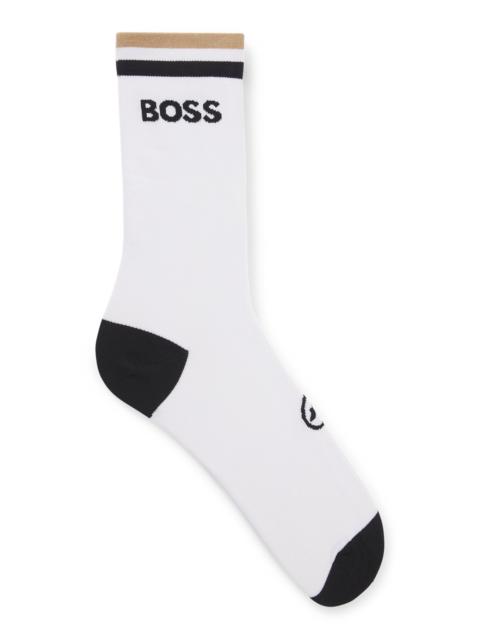BOSS BOSS X ASSOS MOISTURE-WICKING CYCLING SOCKS WITH SEAMLESS CONSTRUCTION