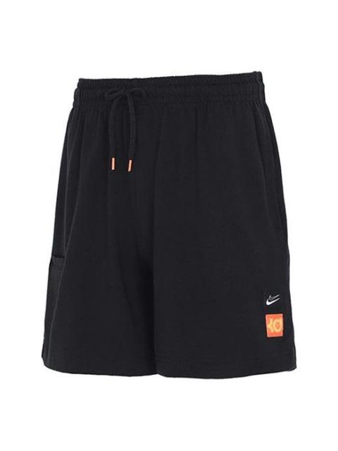 Nike Men's Nike KD Durant Basketball Sports Training Loose Breathable Knit Shorts Black CV2410-010