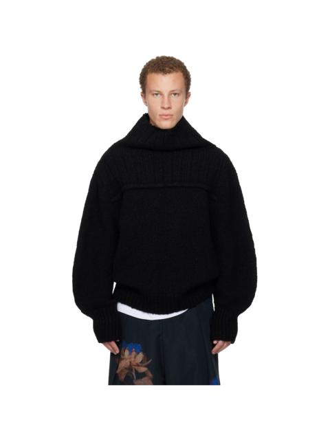 Dries Van Noten Black Wool Turtleneck