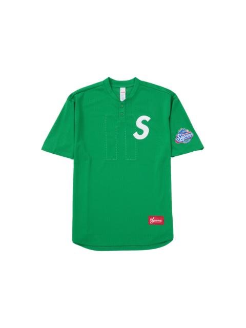 Supreme Supreme S Logo Baseball Henley Woodland Camo | REVERSIBLE