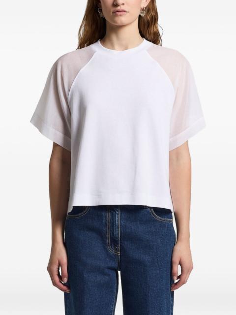 PESERICO sheer-sleeve T-shirt