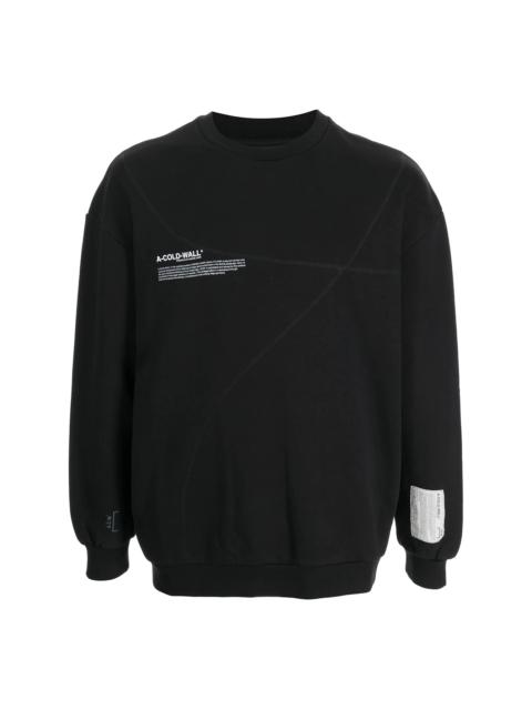 A-COLD-WALL* slogan print sweathsirt