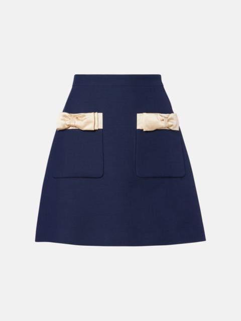 Valentino Crepe Couture bow-detail miniskirt
