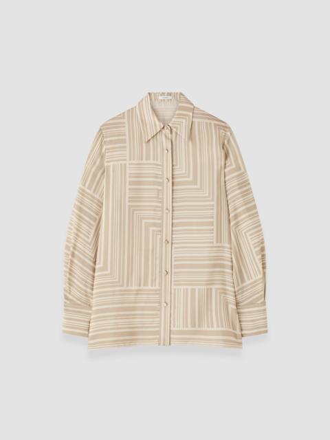 JOSEPH Atlan Printed Silk Blouse