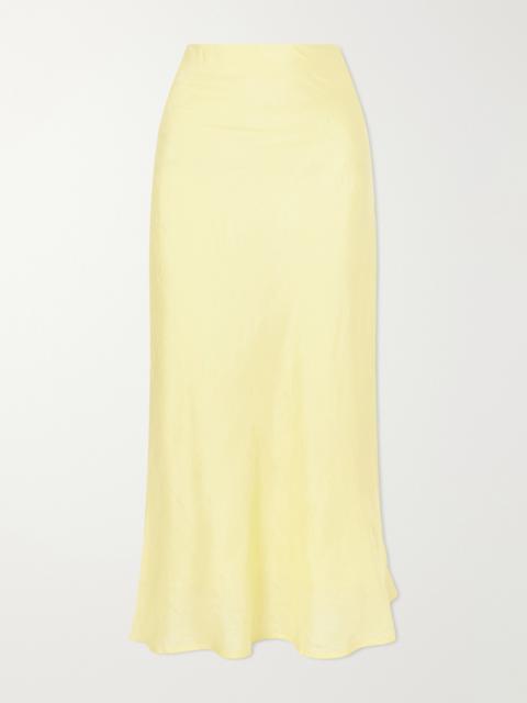 ALIX OF BOHEMIA Lyra Sunlight Silk Midi Skirt