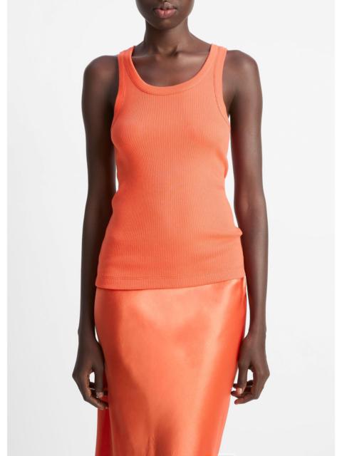 Vince Ribbed Scoop-Neck Tank