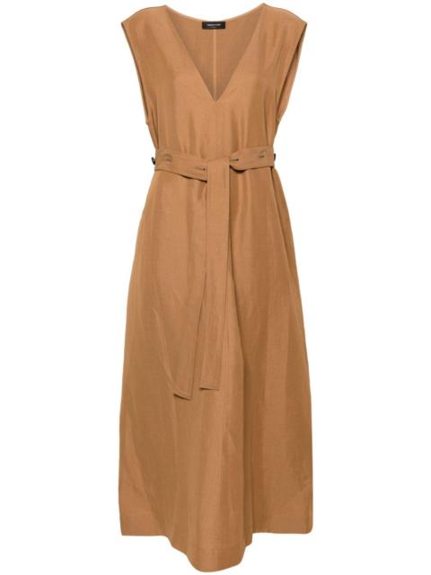 FABIANA FILIPPI belted V-neck midi dress