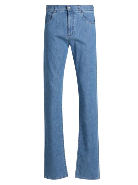 Canali Men's Lightweight Stretch-Cotton Jeans - Blue