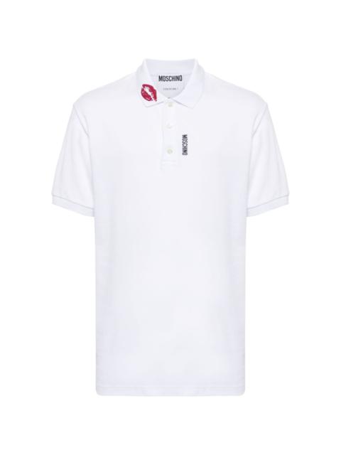 logo-print polo shirt