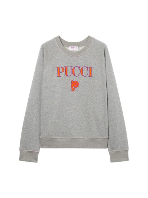 PUCCI logo-embroidered cotton sweatshirt
