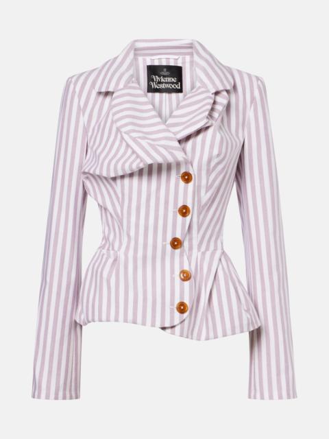Vivienne Westwood Drunken Tailored striped cotton jacket