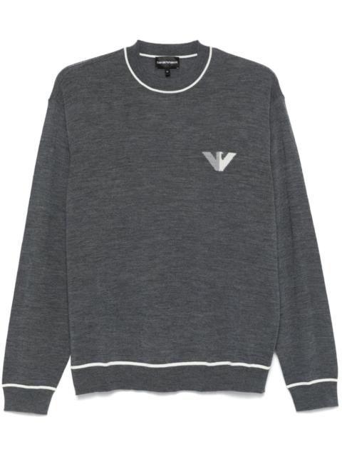 EMPORIO ARMANI marl-knit sweater