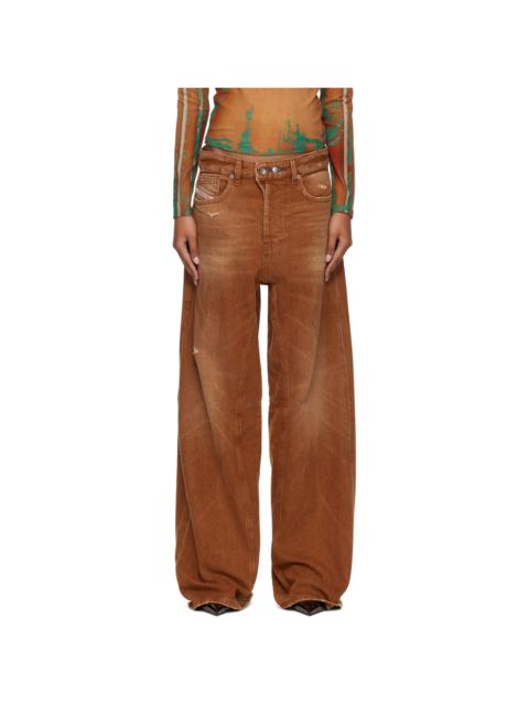 Diesel Brown 1996 D-Sire-Yu-U Low Waist Relaxed Jeans