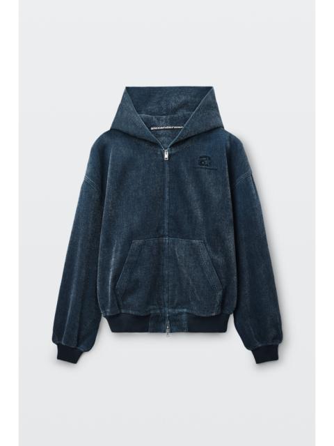 Alexander Wang brushed denim oversized hoodie