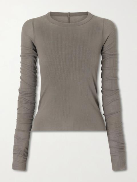 Rick Owens Frayed Ribbed Jersey T-shirt