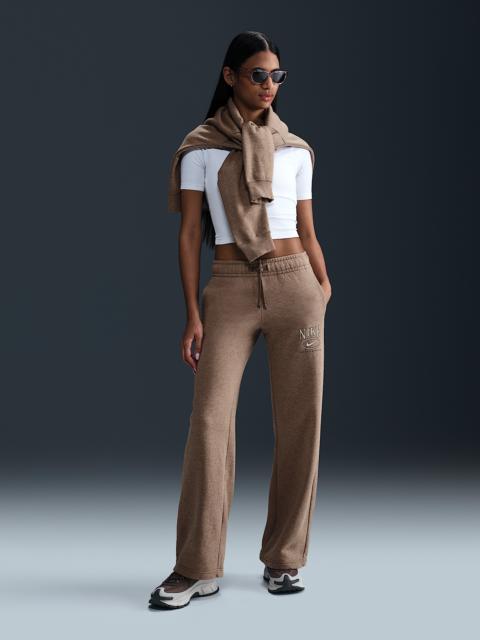 Nike Nike Sportswear Club Fleece Women's Mid-Rise Wide-Leg Graphic Pants