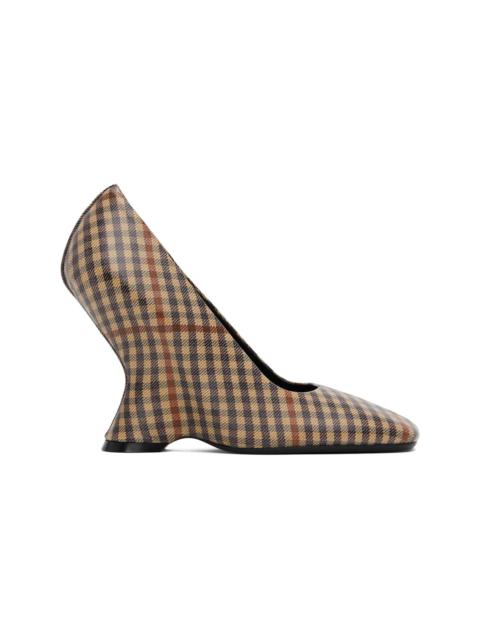 Dries Van Noten Beige Leather Wedge Heels