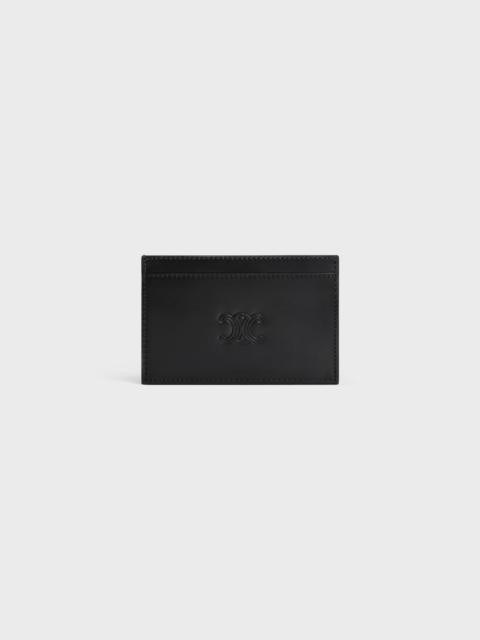 CELINE Card holder in Satinated calfskin with triomphe embossed
