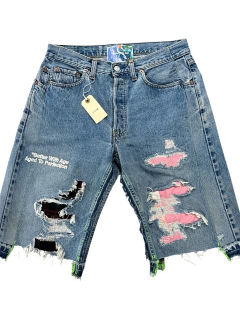 *Better With Age Monroe Repair Triple-Wide Denim Shorts "Indigo" BWA277
