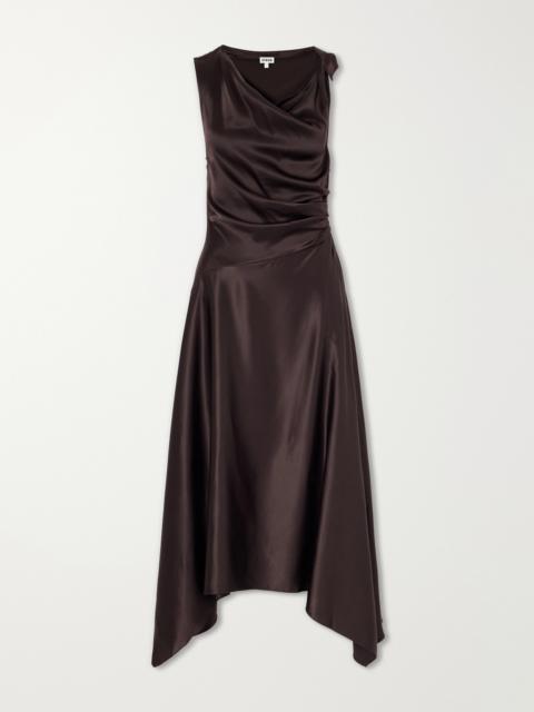 STAUD Portia Off-the-shoulder Asymmetric Stretch-silk Gown