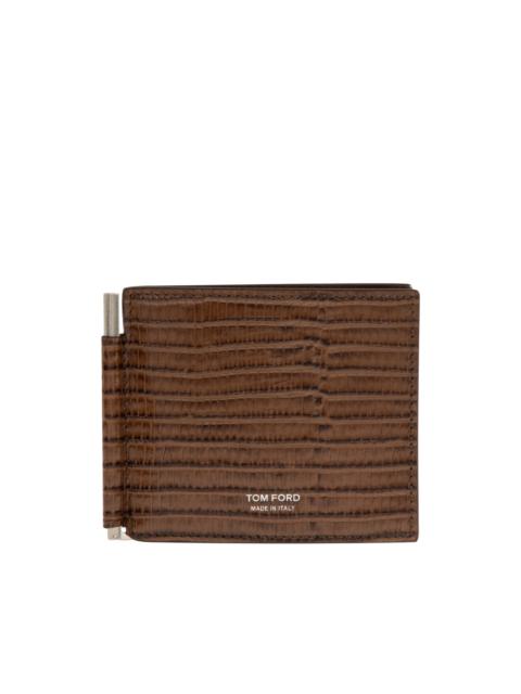 TOM FORD PRINTED TEJUS T LINE MONEY CLIP WALLET