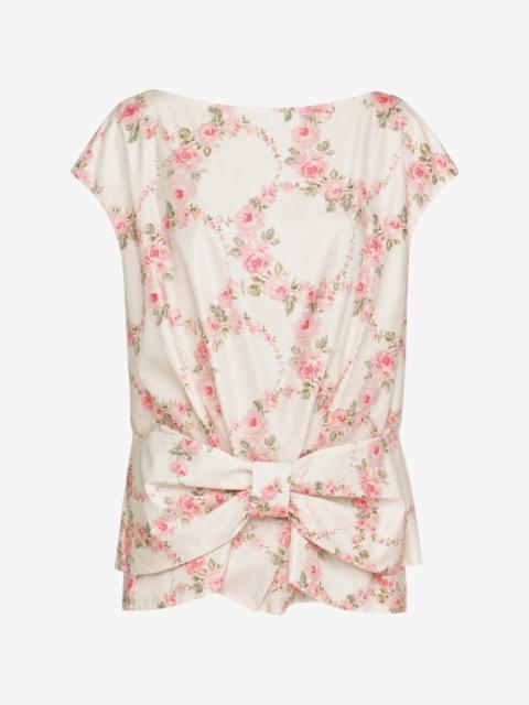 Simone Rocha floral-print bow-detail blouse