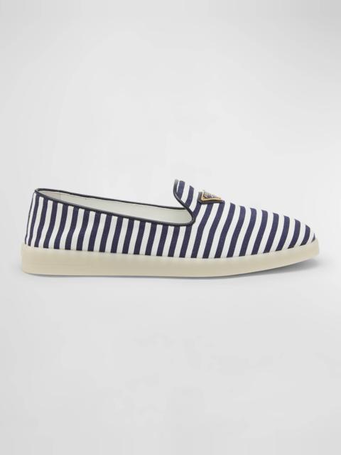 Prada Saint Tropez Stripe Slip-On Sneakers