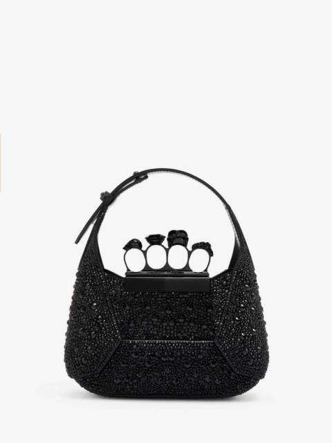 Women's The Jewelled Hobo Mini Bag in Black