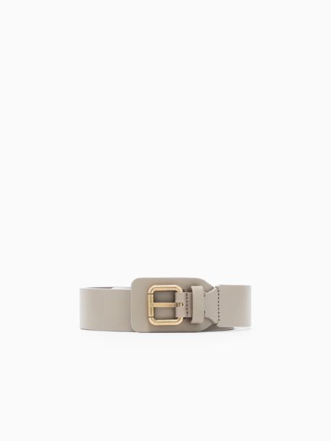 GIORGIO ARMANI LEATHER BELT WITH BUCKLE COVER