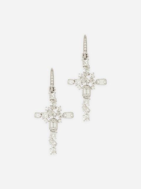 Easy Diamond earrings in white gold 18Kt diamonds