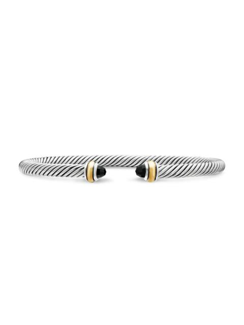 DAVID YURMAN Women's Cable Classics Color Bracelet with 18K Yellow Gold - Black Onyx