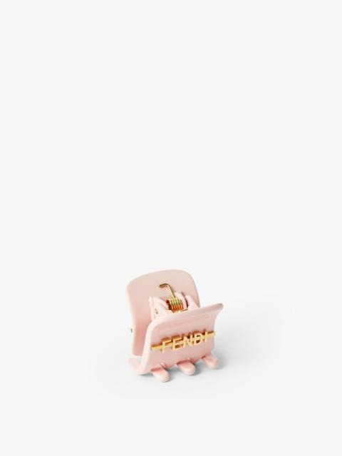 FENDI Fendigraphy hair clip Pastel pink and gold-colored metal hair clip
