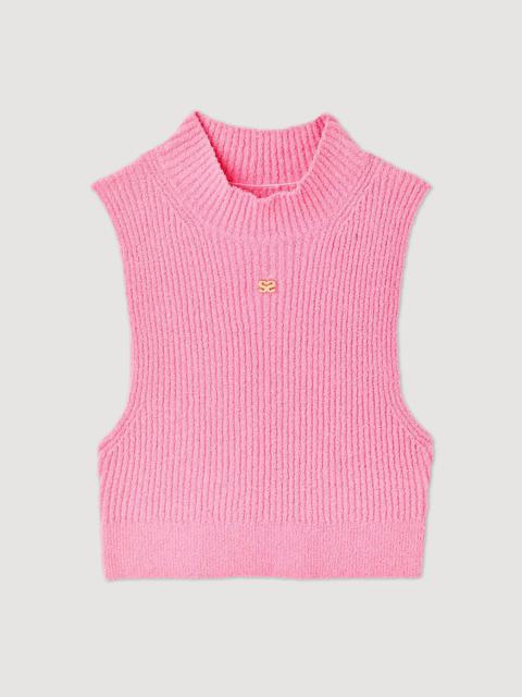 Sandro Ribbed cropped sweater