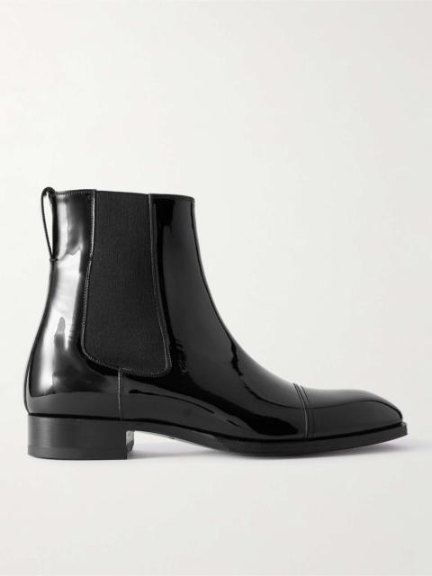 Patent-Leather Chelsea Boots
