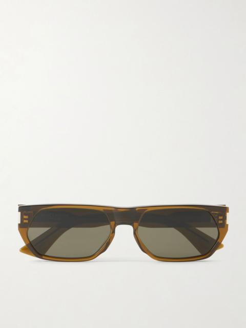 SAINT LAURENT Square-Frame Acetate Sunglasses Brown
