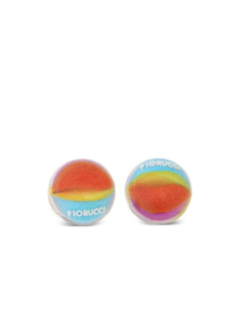 FIORUCCI Marble round earrings