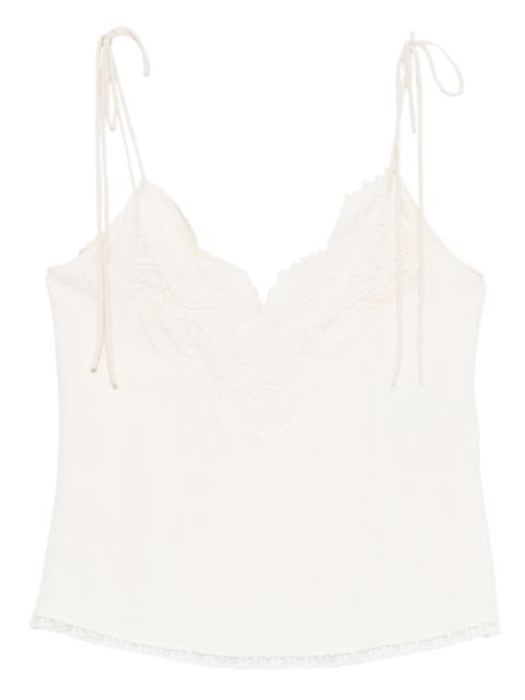 Valentino lace-trim top