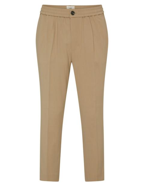 Elasticated waist cropped trousers