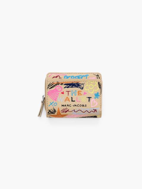 Marc Jacobs THE PUNK SCRIBBLE MINI COMPACT WALLET