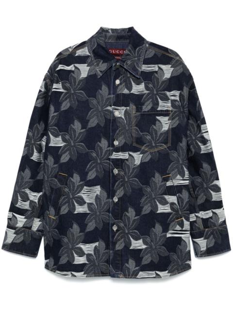 GUCCI denim jacquard shirt